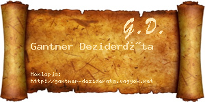 Gantner Dezideráta névjegykártya